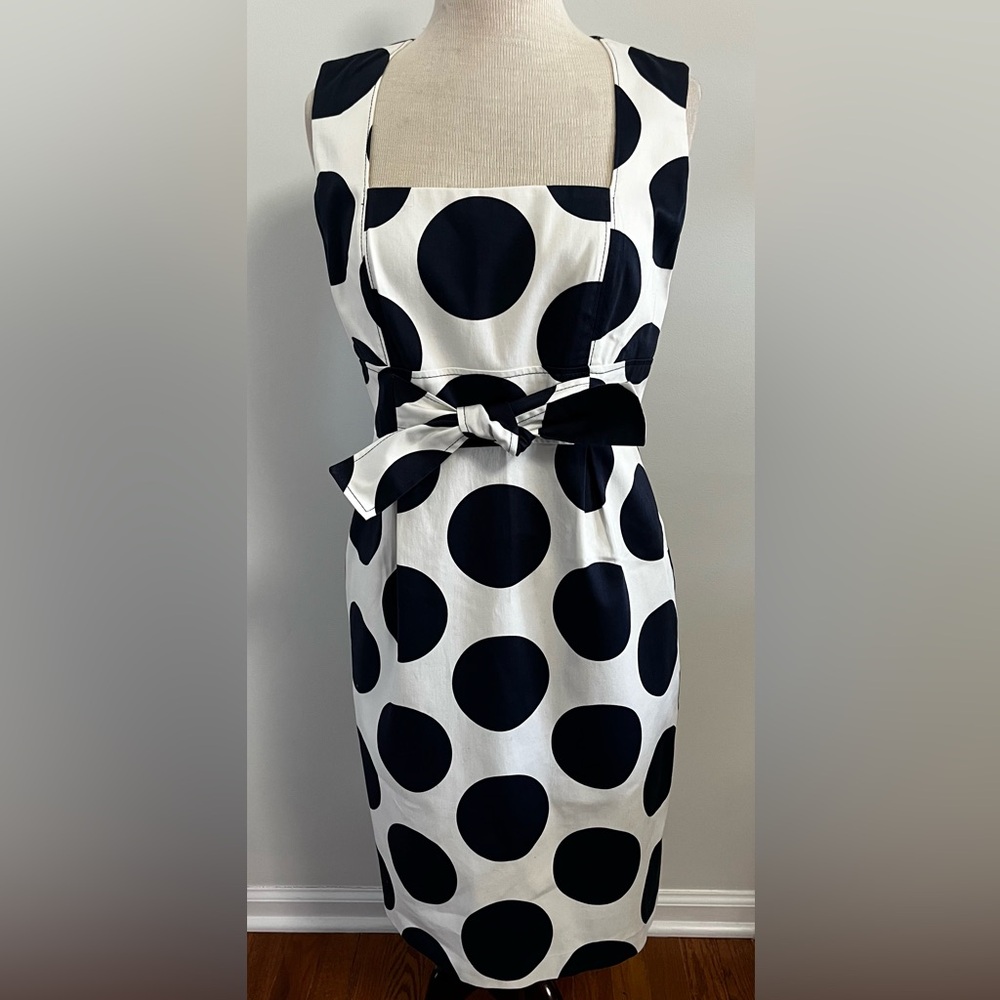 David Meister Polka Dot Sheath Dress - Picture 2 of 7